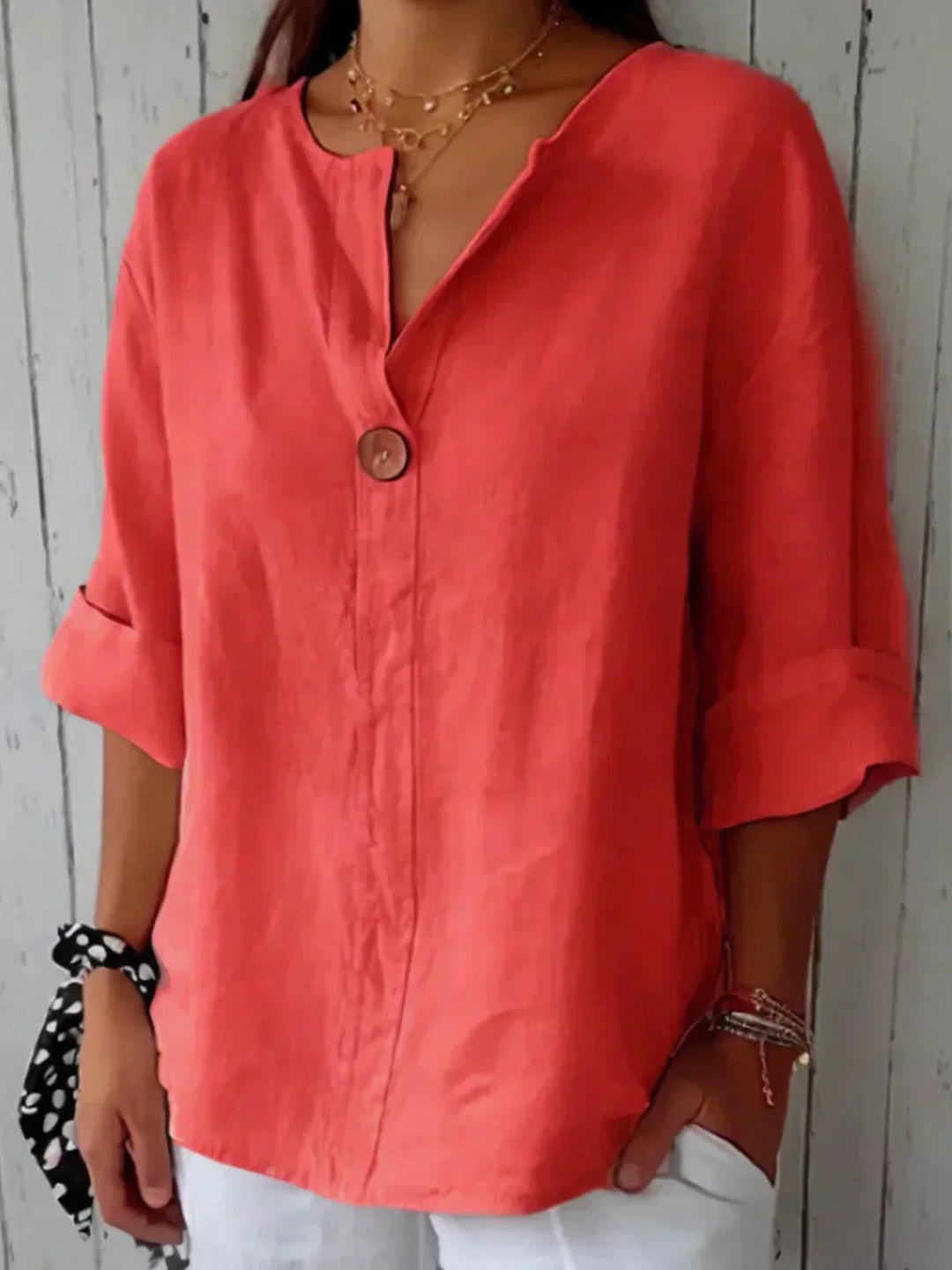 NAYLA | Casual V-Neck Blouse