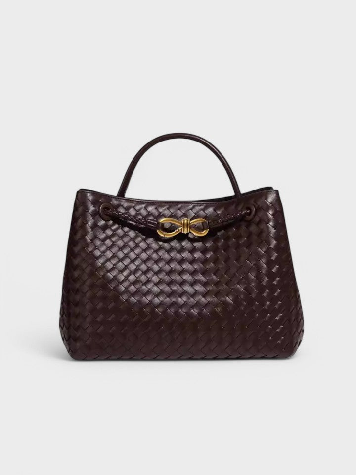NOWRA | Smooth Vegan Leather & Brass Hardware