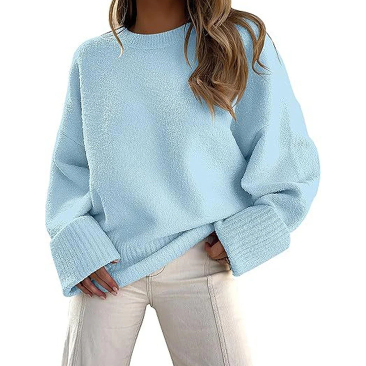 HALEY™ - Cozy Oversized Fuzzy Knit Pullover Sweater