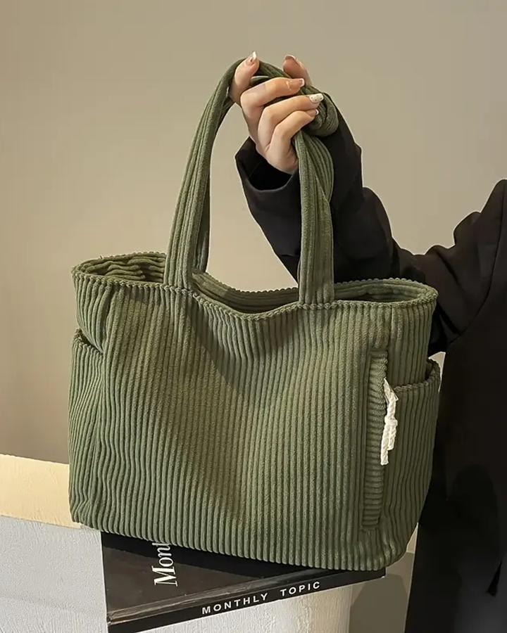 SOCIANI | Trending Ribbed Tote Bag
