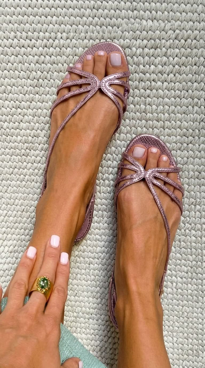 Olivia  | Golden Elegance Summer Sandals