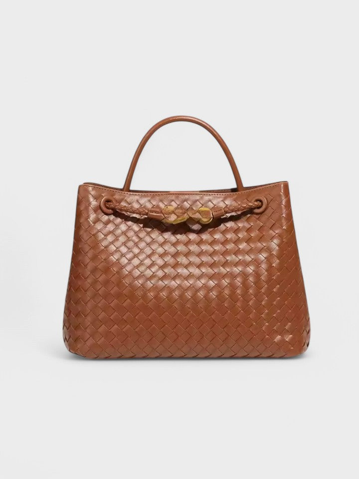 NOWRA | Smooth Vegan Leather & Brass Hardware