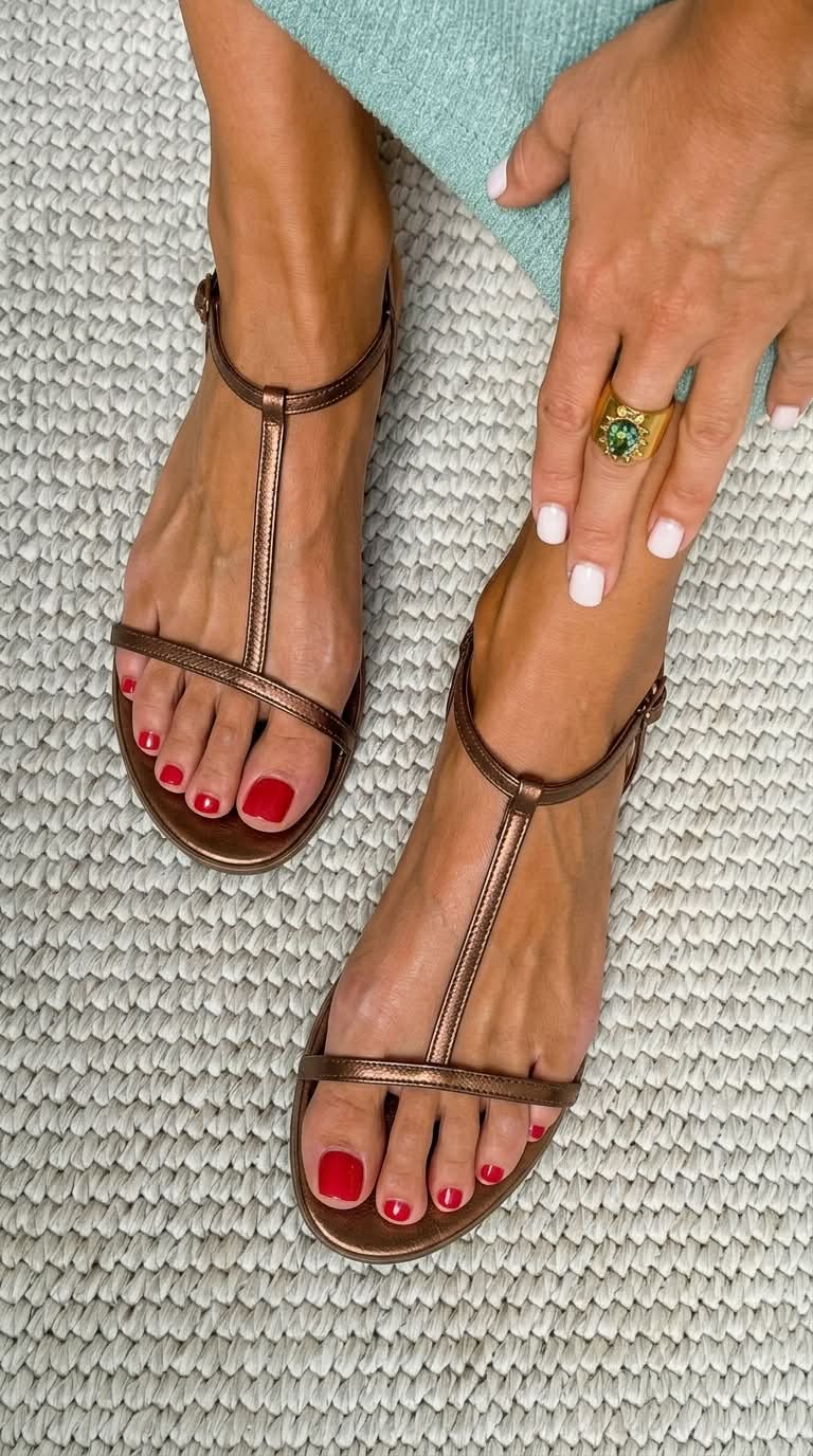 Mia | Golden Spring Sandals