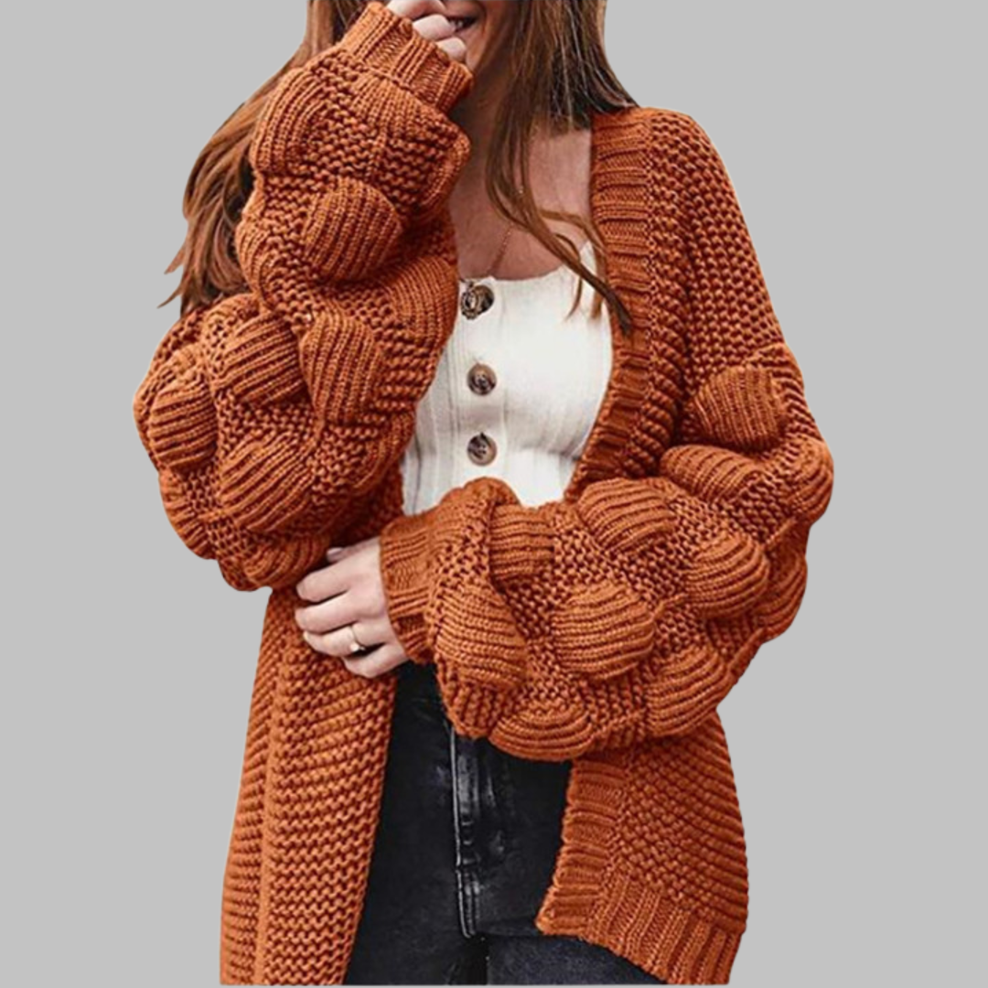 GISELLE | Oversized Chunky Open Front Cardigan