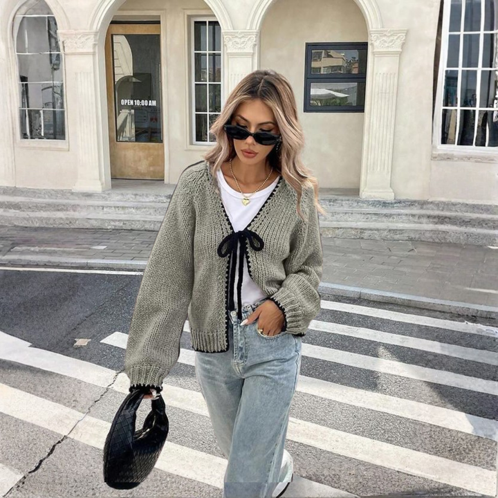 MORIAH™ - Comfy Front-Tie Long Sleeve Cardigan