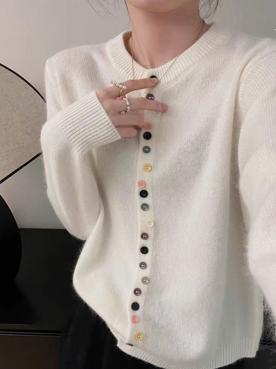 AALIYAH | Elegant Buttoned Knit Cardigan