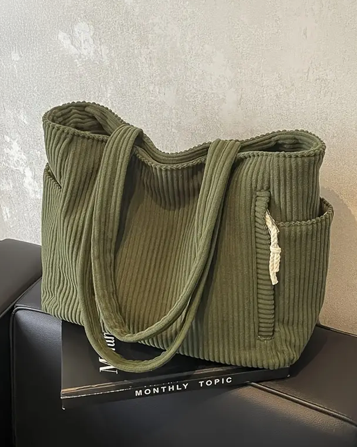 SOCIANI | Trending Ribbed Tote Bag
