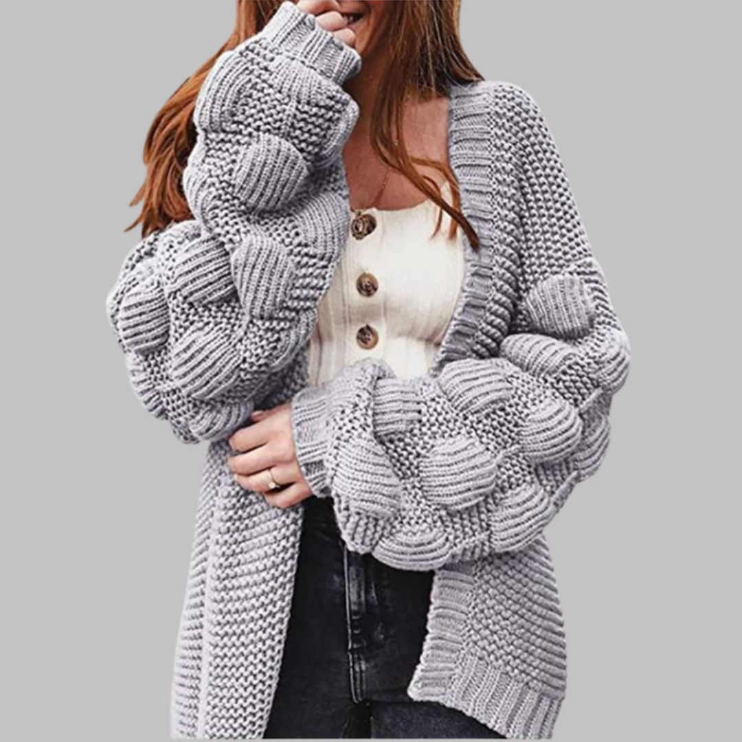 GISELLE | Oversized Chunky Open Front Cardigan