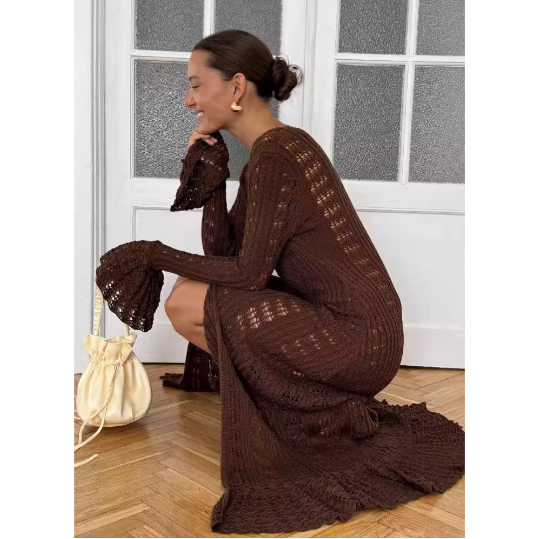 ADOWBI | Flounce Sleeve Fitted Cardigan