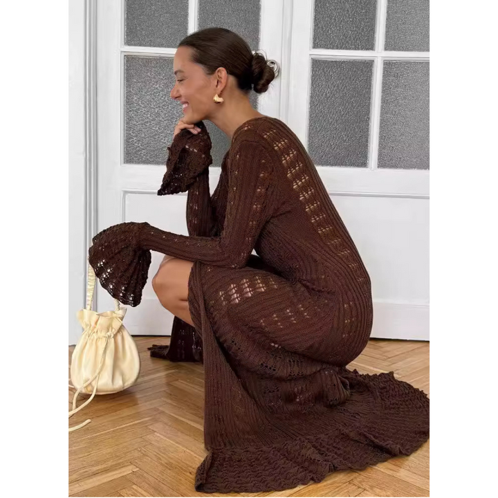 ADOWBI | Flounce Sleeve Fitted Cardigan