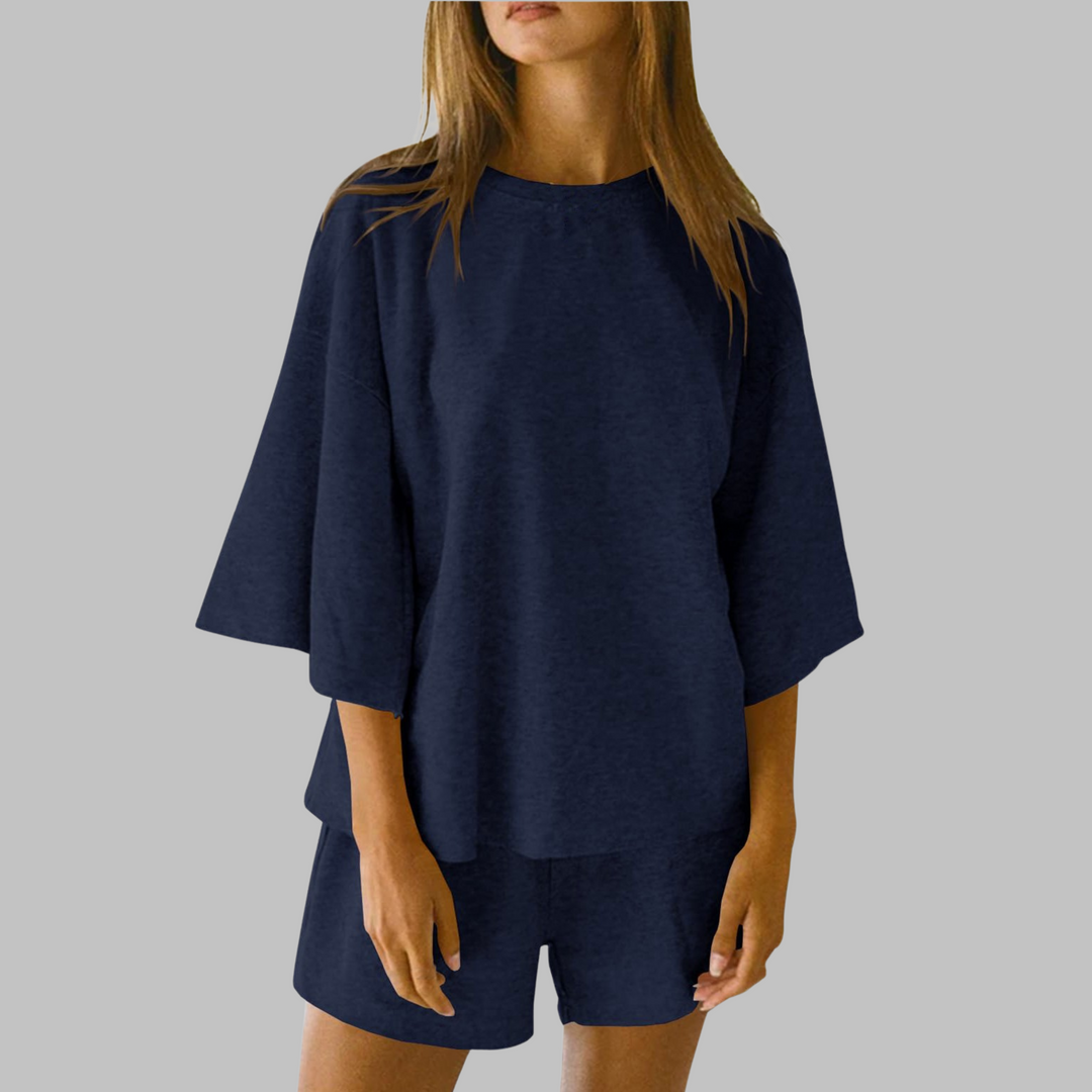 TIYA™ - Casual Top and Shorts Lounge Set