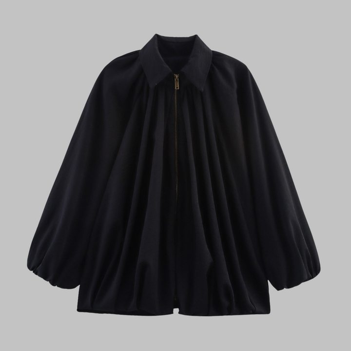 CHARLIZE™ - Vintage Oversized Puffed Batwing Sleeve Bomber Jacket
