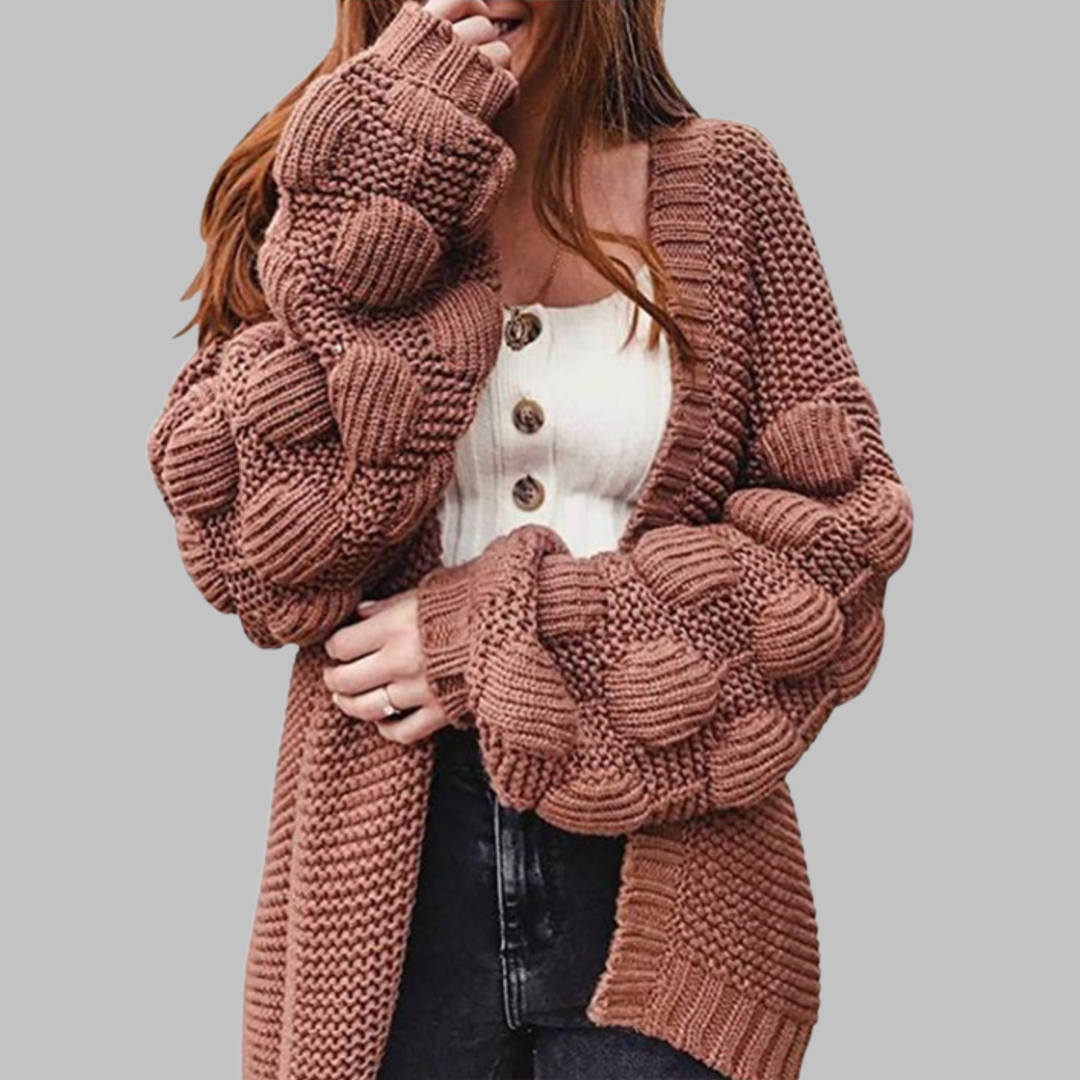 GISELLE | Oversized Chunky Open Front Cardigan