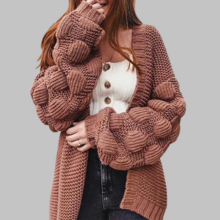 GISELLE | Oversized Chunky Open Front Cardigan
