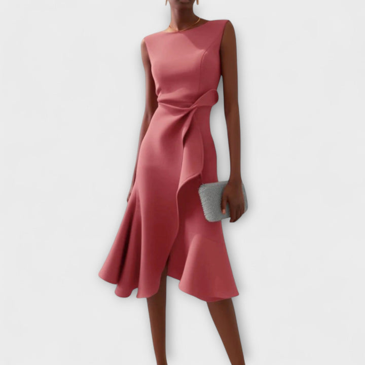 MARISSA™ –  Elegant Wrap-Style Sleeveless Dress