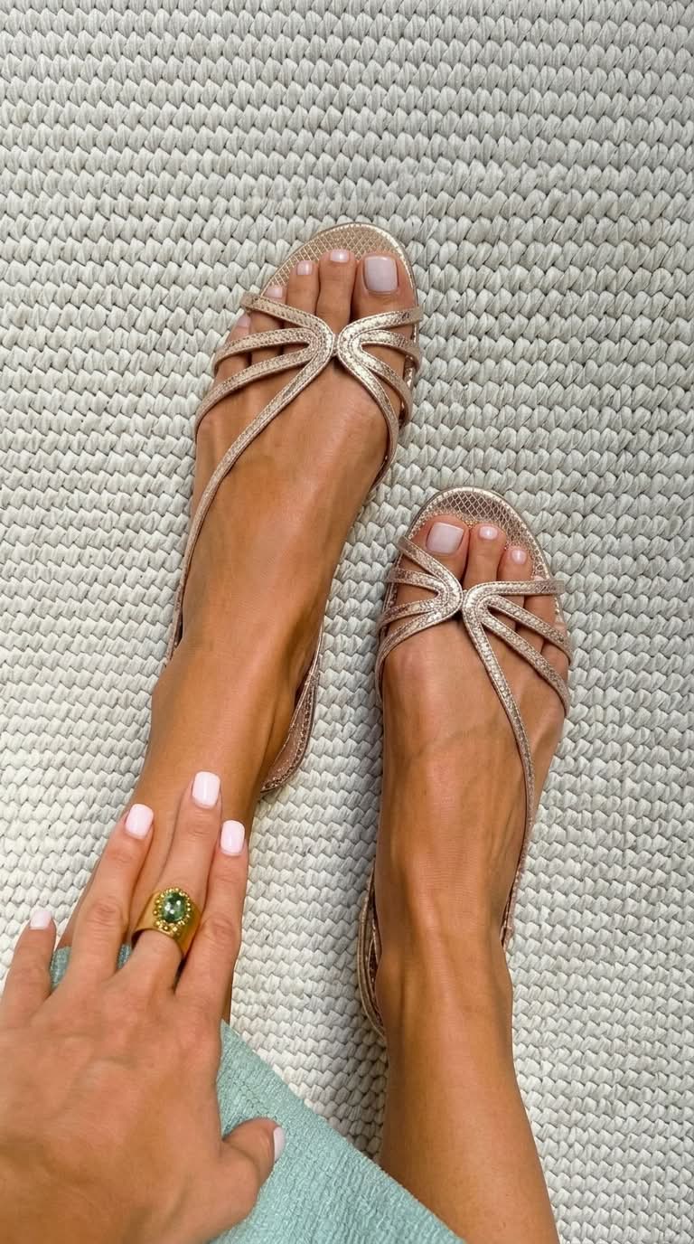 Olivia  | Golden Elegance Summer Sandals