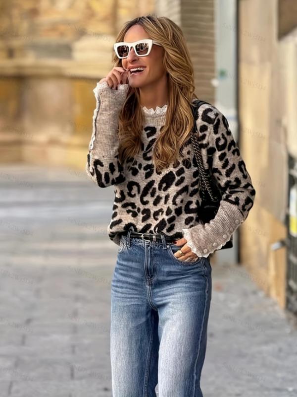 AUDREY™ - Fashion Leopard Print Sweater Pullover for Cold Weather