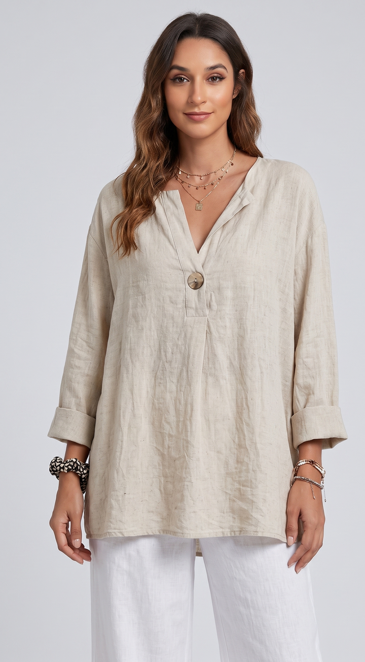 NAYLA | Casual V-Neck Blouse