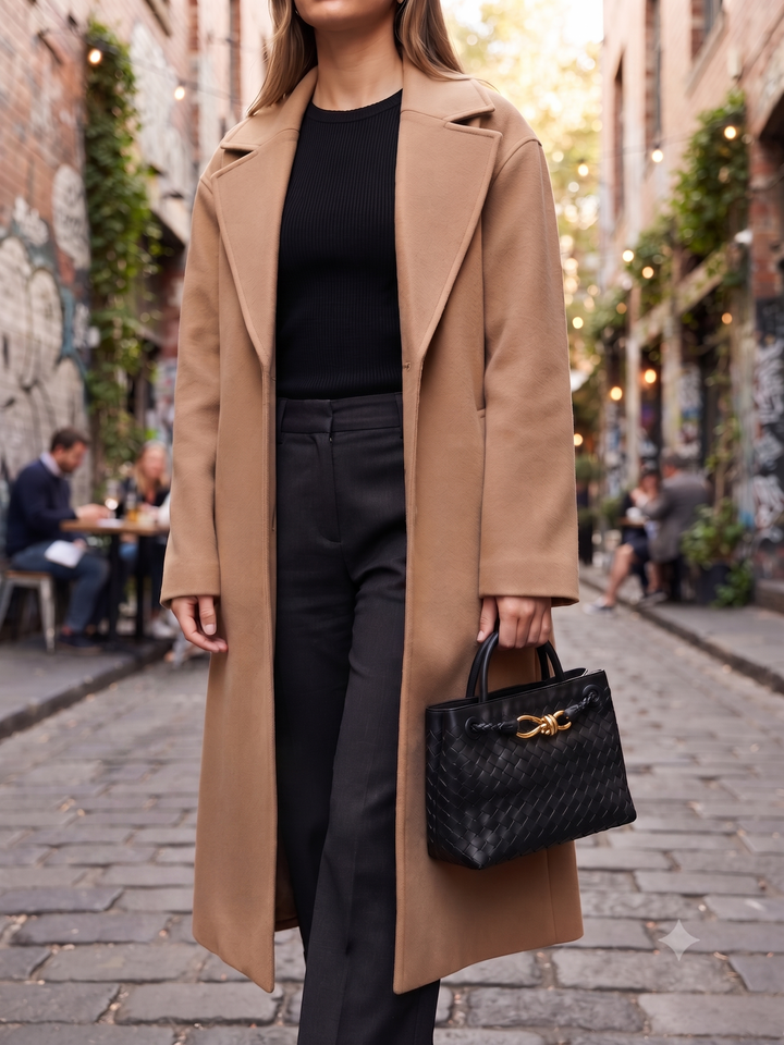 NOWRA | Smooth Vegan Leather & Brass Hardware