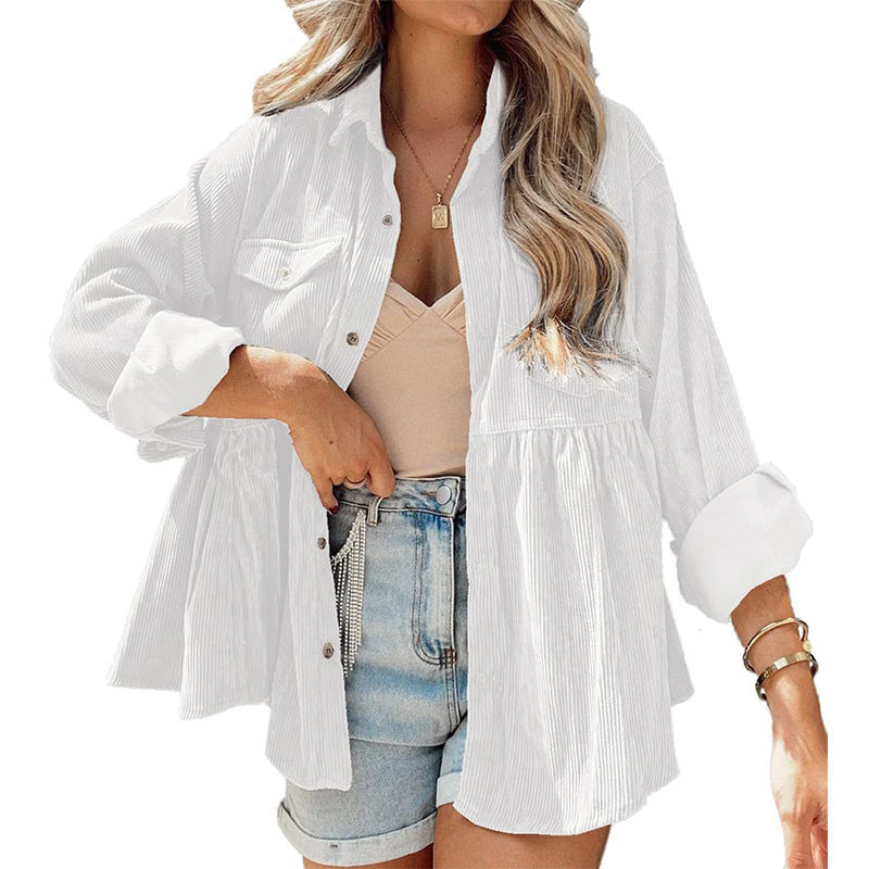 VARO™ - Vintage Long Sleeve Button Down Oversized Jacket