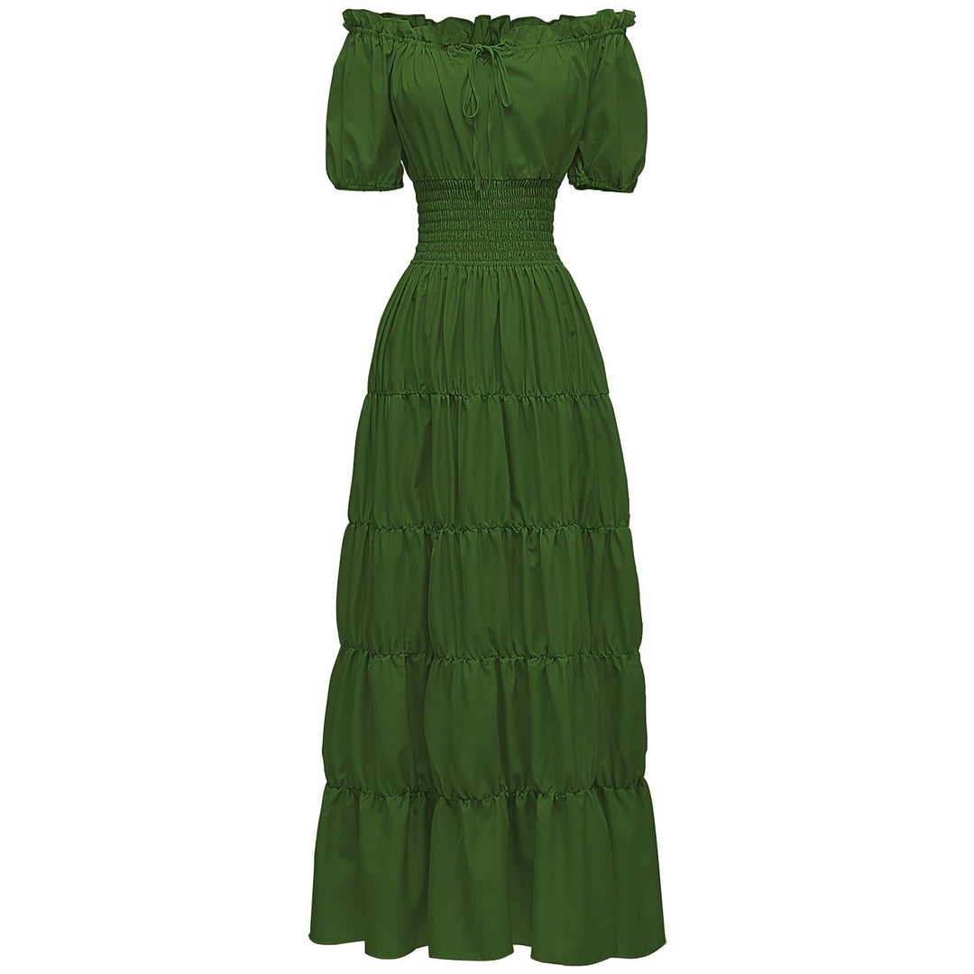 AIZA™ – Classic Corset Long Retro Maxi Dress