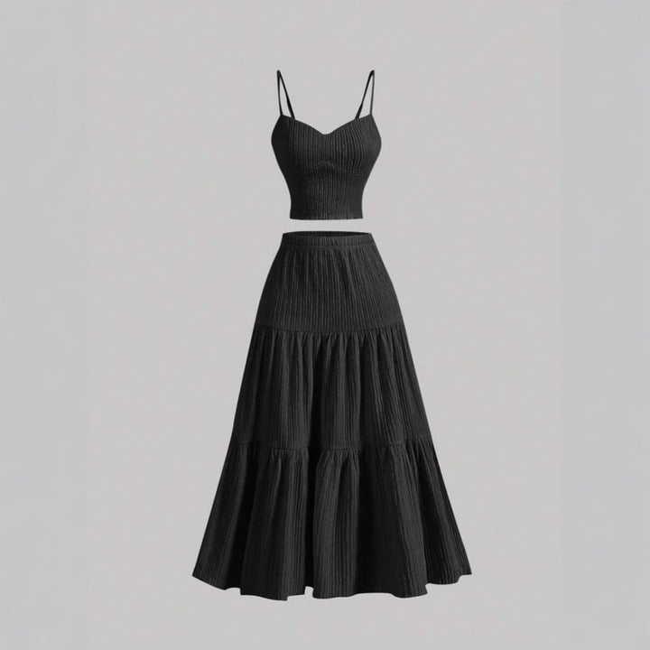 DALISAY™ – Chic A-line Crop and Skirt Co-ord