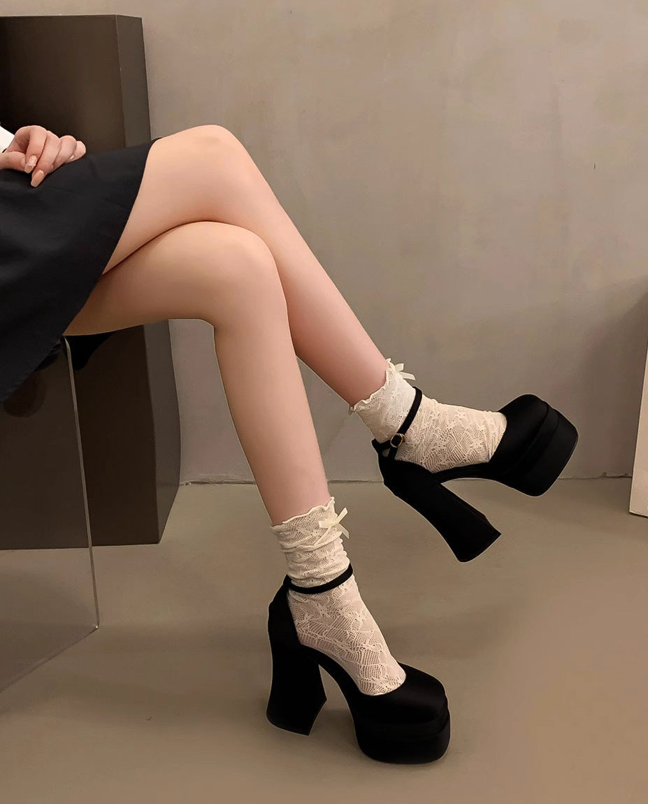 Victoria | Elegant Ankle Strap Platform Heels