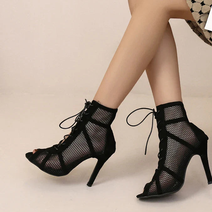 Gayle | Elegant Mesh High Heels