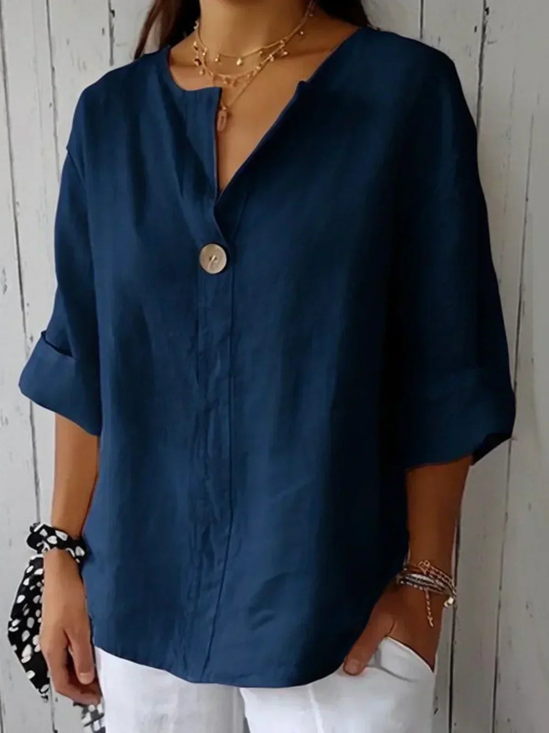 NAYLA | Casual V-Neck Blouse