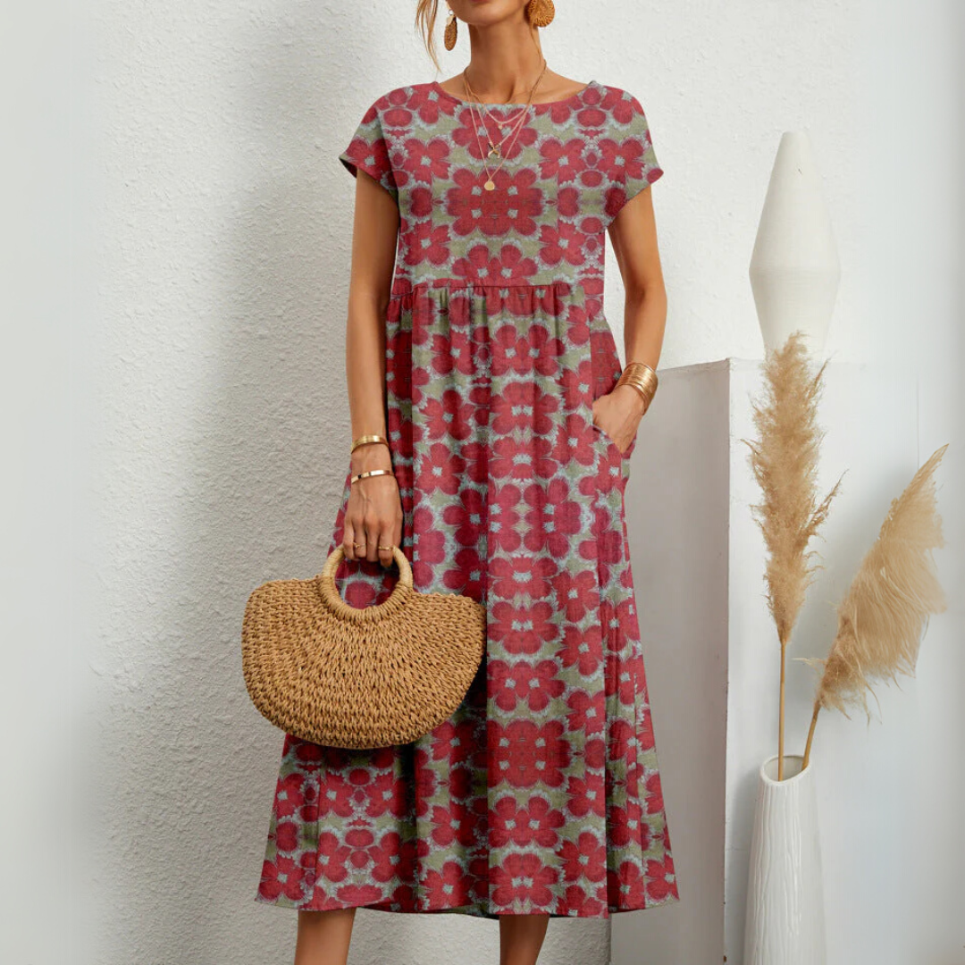 FLORENE | Breezy Floral Midi Dress