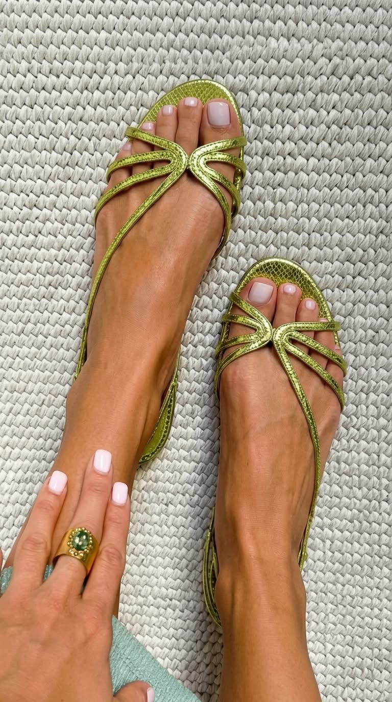 Olivia  | Golden Elegance Summer Sandals