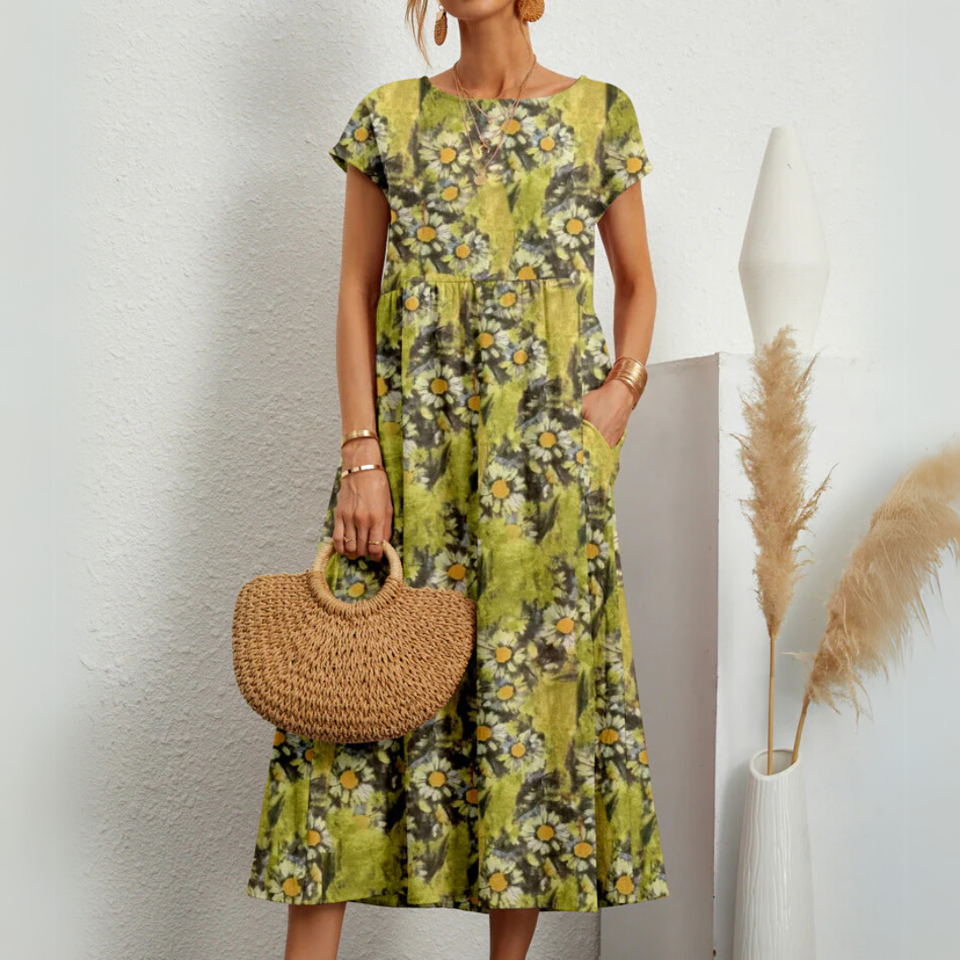 FLORENE | Breezy Floral Midi Dress