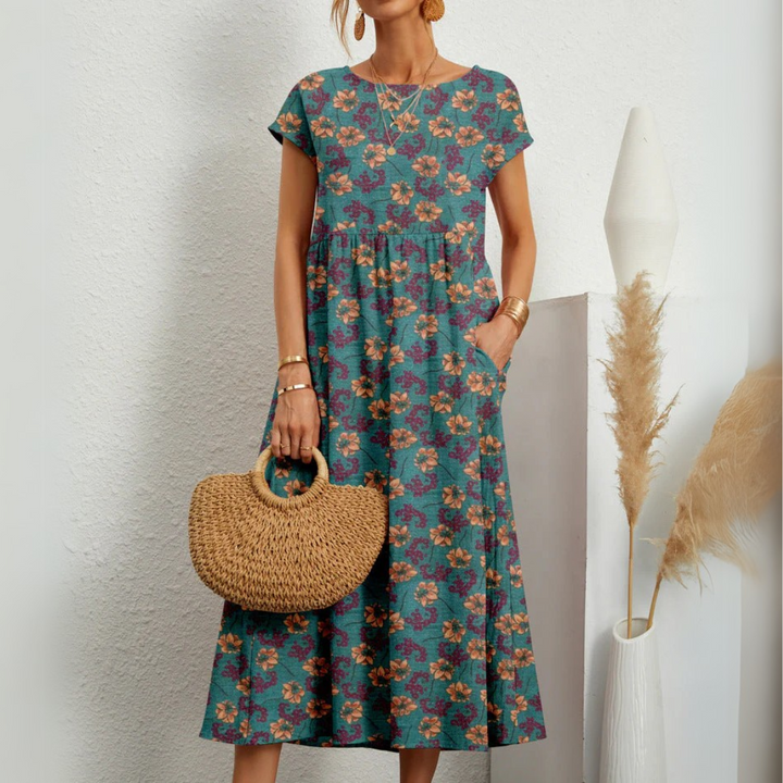 FLORENE | Breezy Floral Midi Dress