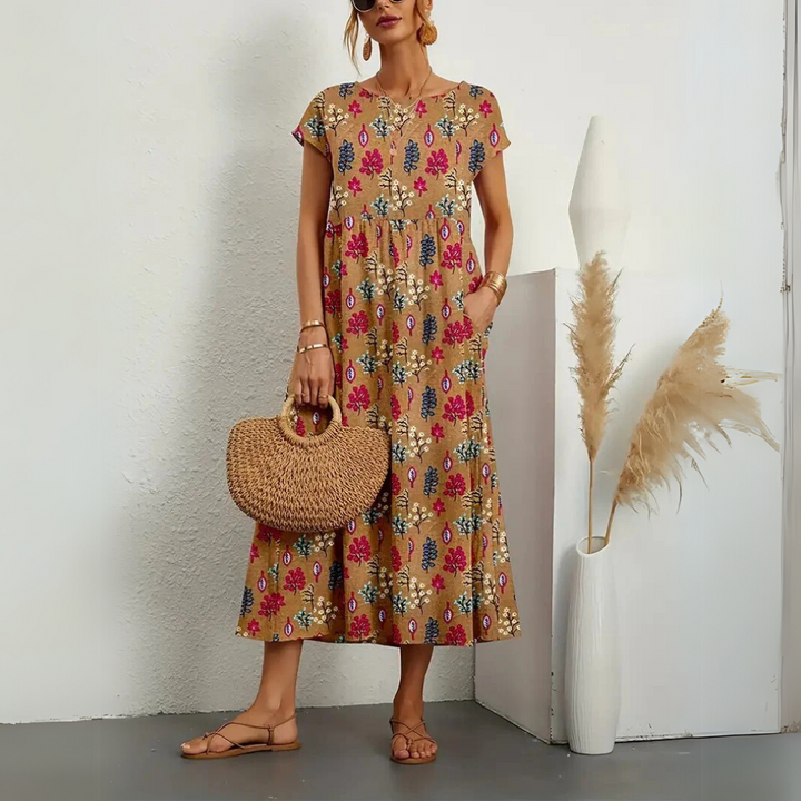 FLORENE | Breezy Floral Midi Dress